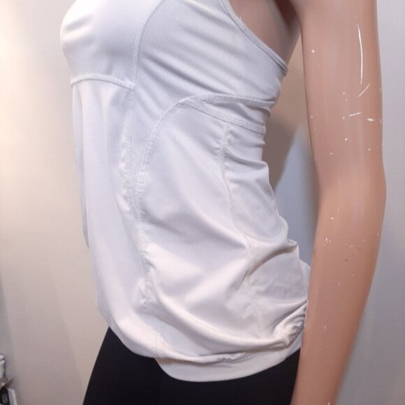 3/$20 Joe Fresh Yoga Tank Top Solid Racerback Shelf Bra Blouson Breathable Mesh - Picture 6 of 15